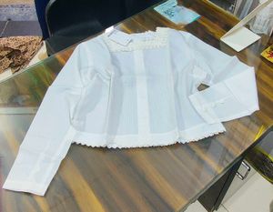 Fab White Cropped Long Sleeve Top