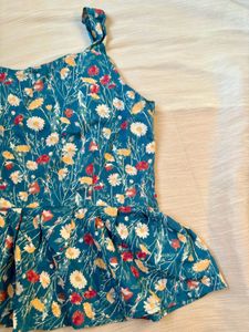 Floral Peplum Tank Top