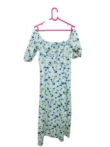 White Floral Maxi Dress
