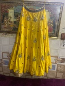 Yellow Embroidered Lehenga Choli Set