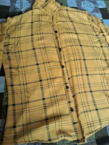 Yellow Plaid women Shirt