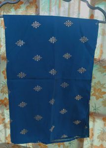 Teal Dupatta with Gold Print