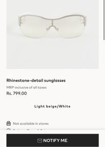 H&amp;M rhinestone detail y2k sunglasses / shades