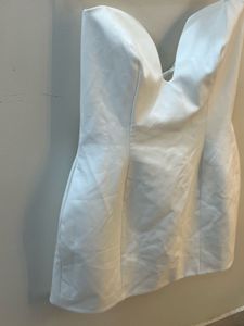 NEW ZARA Elegant White Strapless Mini Dress