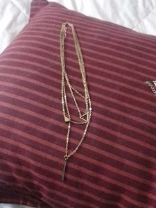 Artificial Rose Gold Necklace &amp; Bracelet Set