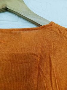 Elegant Orange with Floral Design