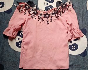 Pink Floral Off-Shoulder Top🎀