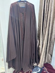 Elegant Brown Evening Gown with inner