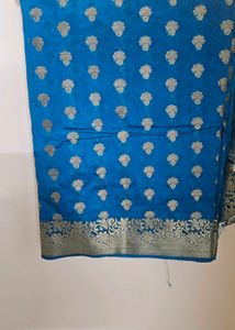 Teal &amp; Gold Saree