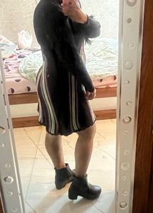 full sleeves black winter dress