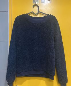 Cozy Navy Teddy Fleece Sweatshirt