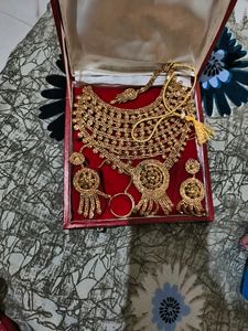 Jwellery Neck Set With Earing Mang Tikka And Nath