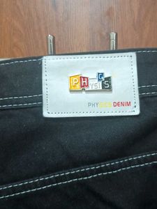 Black Cargo Pants with White Stitching