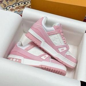 Pink &amp; White Louis Vuitton Sneakers