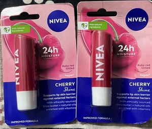 Nivea Cherry Shine Lip Balm Pack 2