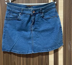 Classic Blue Denim Mini Skirt