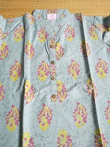 Gray Colour Cotton Kurti