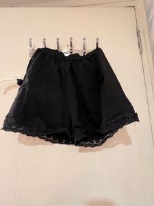 Black Lace Trim Shorts