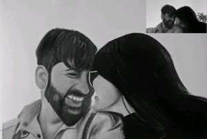 Portrait Art Couple Draw..😍💖🔥🥰💫🥳
