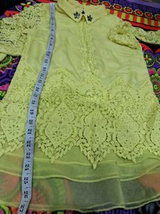 Elegant Yellow Lace Blouse
