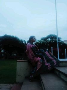 Patchwork shirt abaya