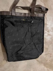 Pre-Loved LEICID Two-Tone Faux Leather Tote Bag –