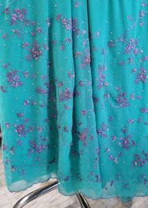 Teal Embellished Saree
