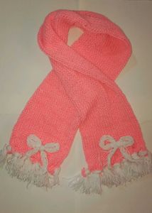 Handmade Pink Knitted Scarf
