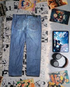 Men's Blue Washed Denim Jeans