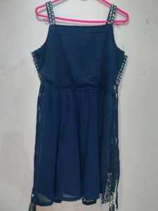 Exquisite Embellished Blue shrara suit set