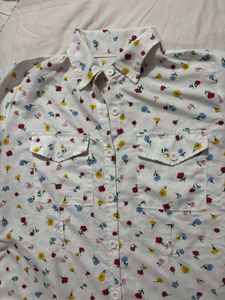 Floral Print Button-Down Midi Frock