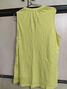 V-Neck Sleeveless Yellow Top