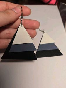 Geometric Layered Drop Earrings