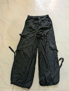 Black Wide Leg Cargo Pants