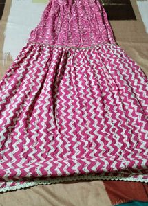 pink sharara set