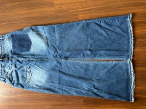 Maxi Denim Skirt with Front and back slit