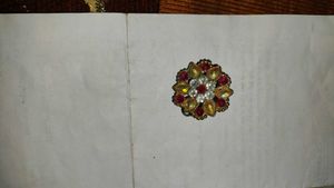 earrings mangalsutra and saree pin combo