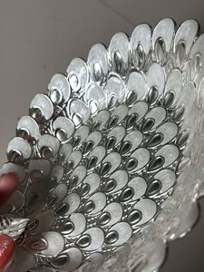 Decorative Silver Peacock Showpiece Bowl