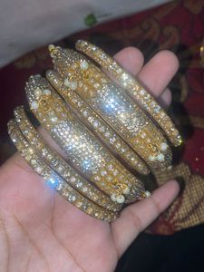 Sparkling Embellished Bangles Set