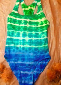 Tie-Dye Swimsuit - Green &amp; Blue