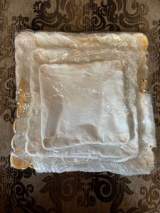 set of 3 Elegant Vintage Silver Tray
