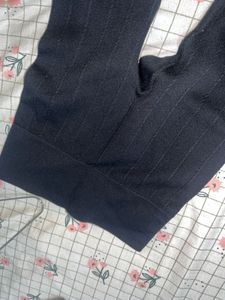 Black Textured Leggings