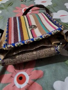 Boho Striped Crossbody Bag
