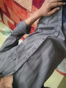Men's Grey Casual Shirt
