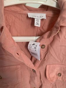 Topshop Pink Button-Up Shirt