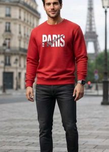 Red Paris Graphic Sweatshirt