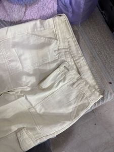 Cream Cargo Pants
