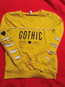 Yellow Sweat Shirt For Women