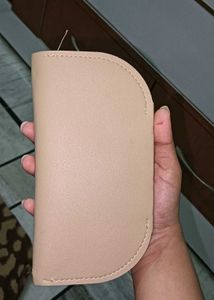 Combo of Clutch Purse and Fuzzy Pouch