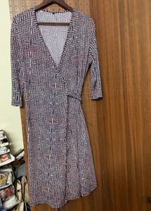 Patterned Wrap Dress🩵